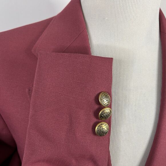 TropiCool 42R Vintage Blazer Red Gold Two Button Lined Vented 100% Polyester - Picture 5 of 8